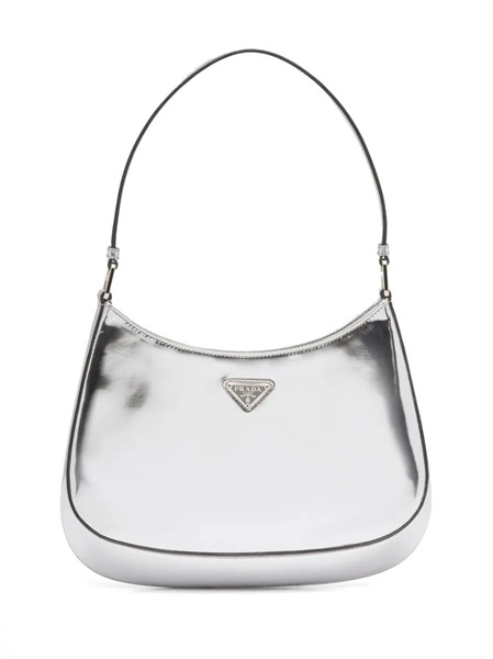  Prada Cleo Leather Shoulder Bag - Silver 