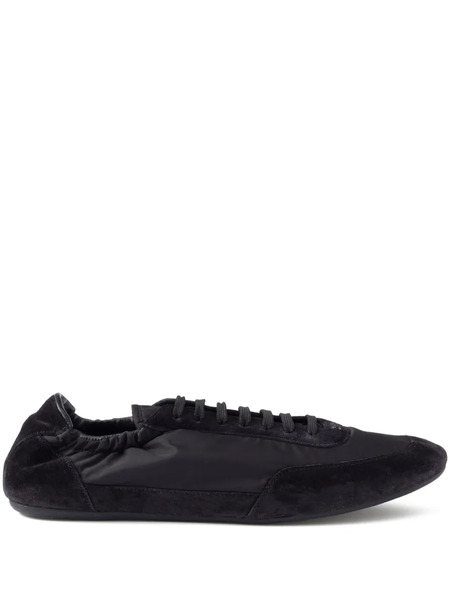  Prada Collapse Re-nylon Suede Sneakers - Black 