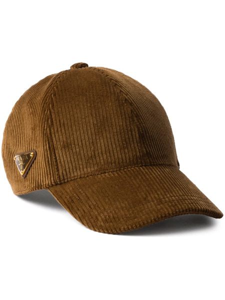  Prada Corduroy Baseball Cap - Brown 