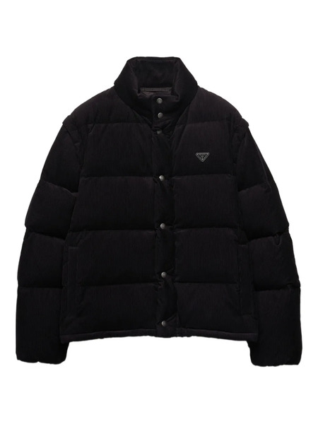  Prada Corduroy Puffer Jacket - Black 