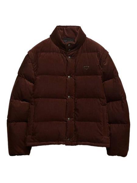  Prada Corduroy Quilted Jacket - Brown 