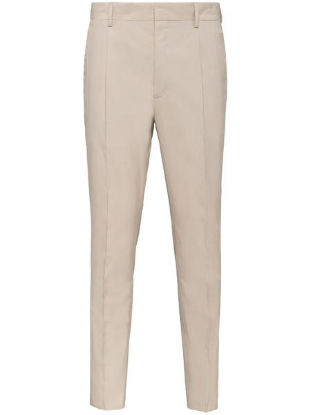  Prada Cotton Tailored Trousers - Neutrals 