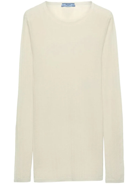  Prada Crew-neck Silk Jumper - Green 