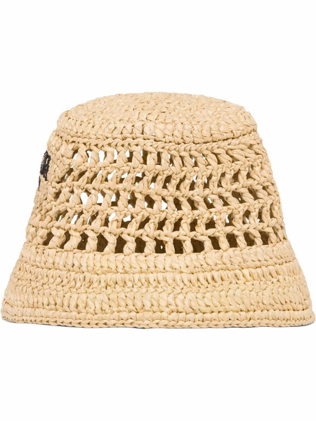  Prada Crochet Bucket Hat - Neutrals 