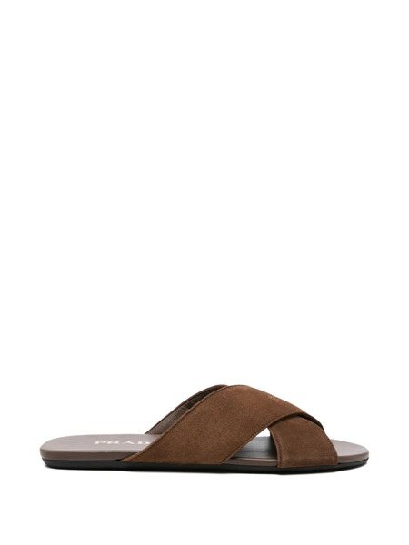 Prada Cross-strap Sandals - Brown 