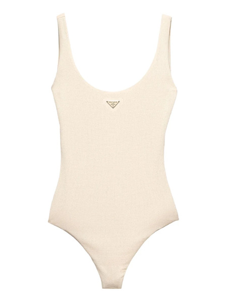  Prada Crystal-embellished Swimsuit - Neutrals 
