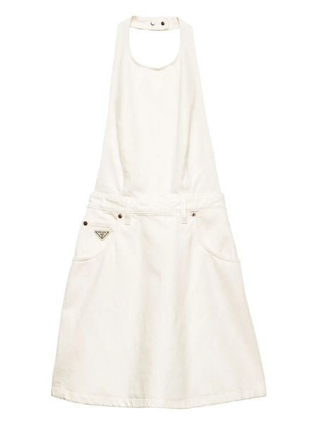  Prada Denim Mini Dress - White 
