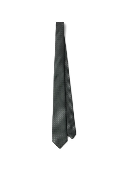  Prada Dotted Silk Tie - Green 