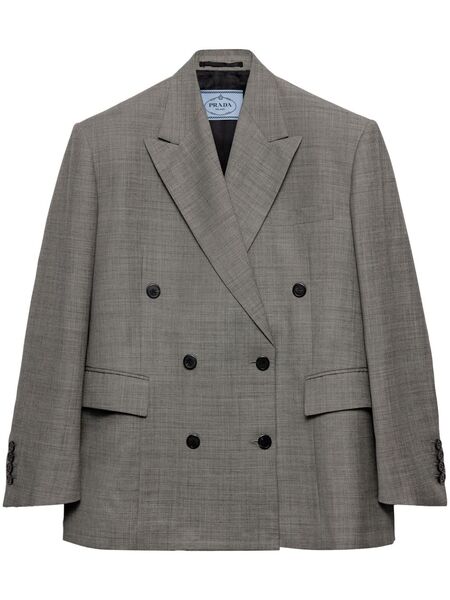  Prada Double-breasted Blazer - Grey 