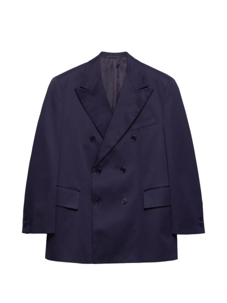  Prada Double-breasted Peak-lapel Blazer - Blue 