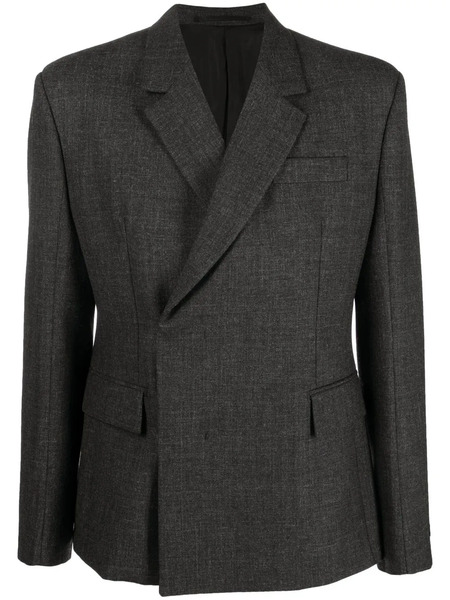  Prada Double-breasted Tailored Blazer - Grey 