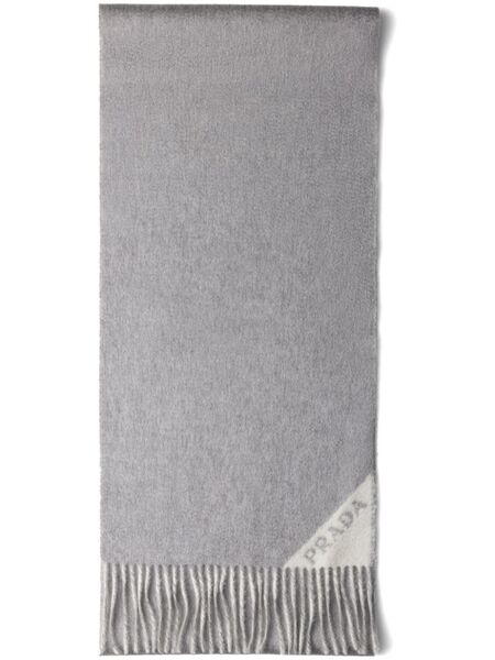  Prada Double-face Cashmere Scarf - Grey 