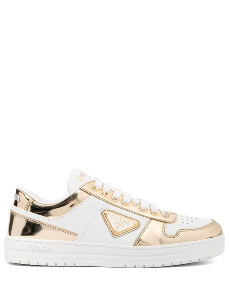  Prada Downtown Leather Low-top Sneakers - White 