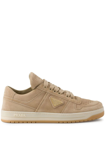  Prada Downtown Suede Sneakers - Neutrals 