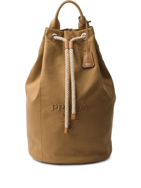  Prada Drawstring Duffle Bag - Brown 