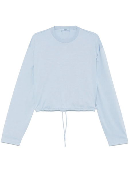  Prada Drawstring-hem T-shirt - Blue 