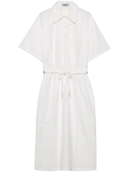  Prada Drawstring Mini Dress - White 