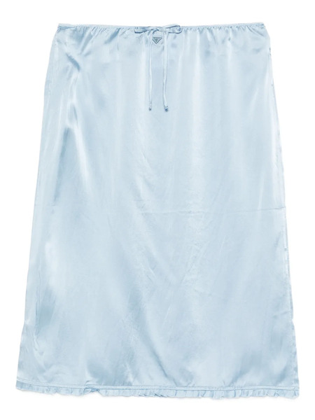  Prada Drawstring Trim Slip - Blue 