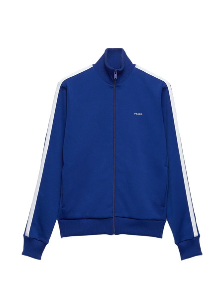  Prada Embroidered-logo Sweatshirt - Blue 
