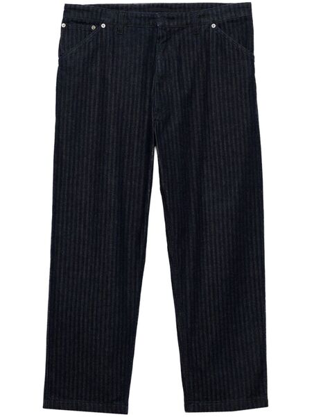  Prada Enamel-triangle Logo Trousers - Blue 