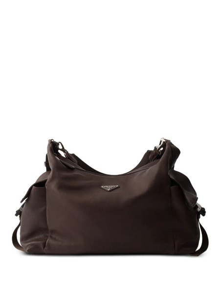  Prada Explore Leather Shoulder Bag - Brown 