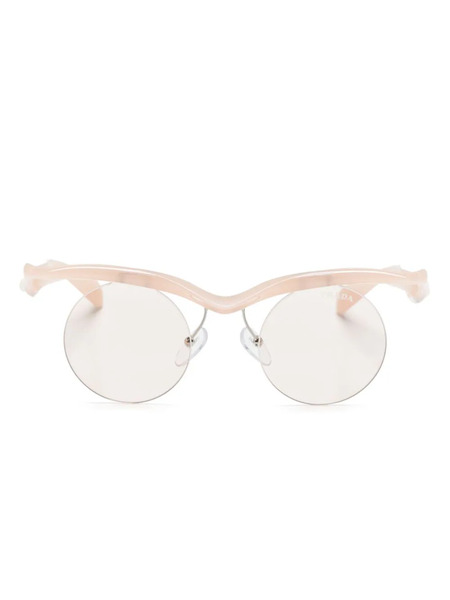  Prada Eyewear A24s Round-frame Sunglasses - Pink 