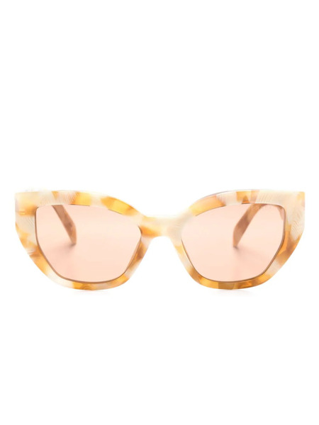  Prada Eyewear Butterfly-frame Tinted Sunglasses - Neutrals 
