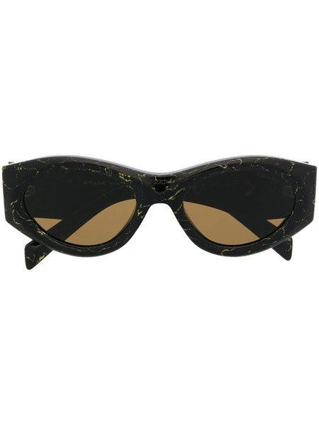  Prada Eyewear Logo-plaque Sunglasses - Black 