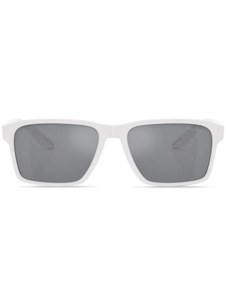  Prada Eyewear Logo-print Square-frame Sunglasses - White 