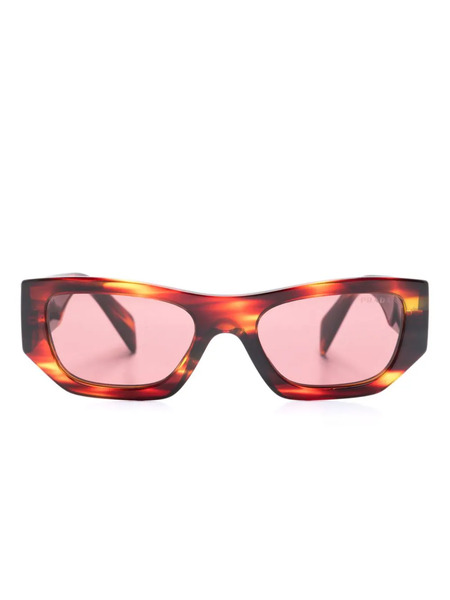  Prada Eyewear Rectangle-frame Sunglasses - Brown 