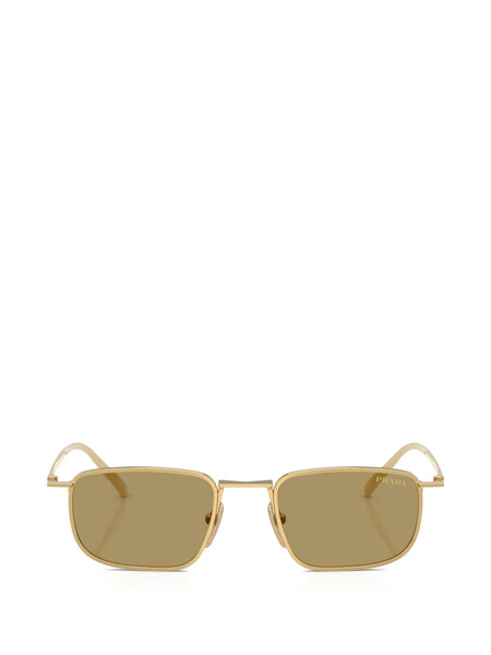  Prada Eyewear Rectangle-frame Sunglasses - Gold 