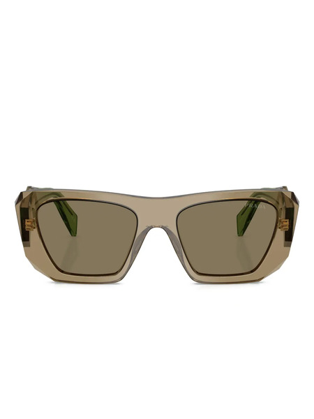  Prada Eyewear Symbole Geometric-frame Sunglasses - Brown 