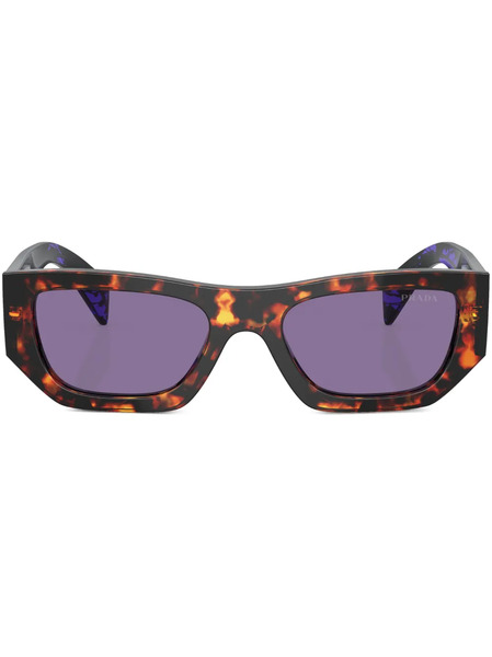  Prada Eyewear Tortoiseshell-effect Geometric Sunglasses - Green 