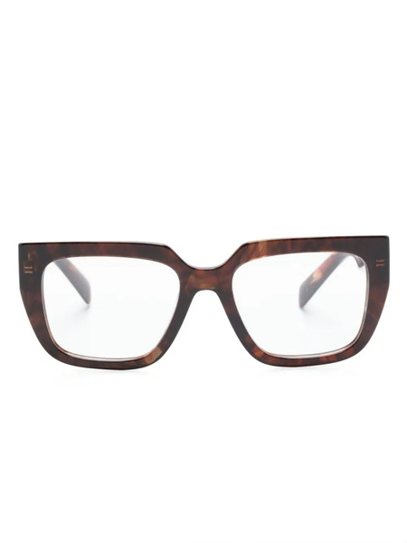  Prada Eyewear Tortoiseshell-effect Square-frame Glasses - Brown 