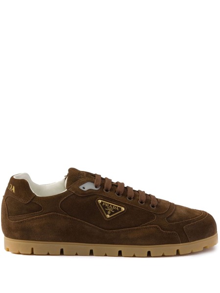  Prada Faded Suede Sneakers - Brown 