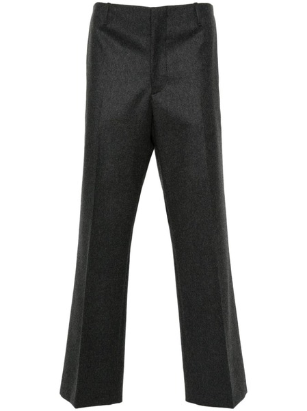  Prada Flannel Wool Straight-leg Trousers - Grey 