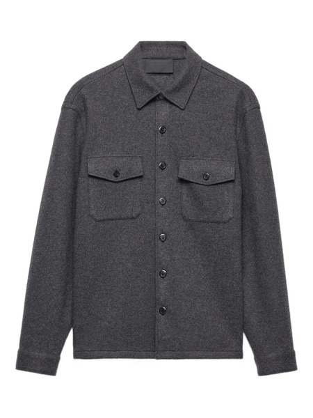  Prada Flap-pocket Button Shirt - Grey 
