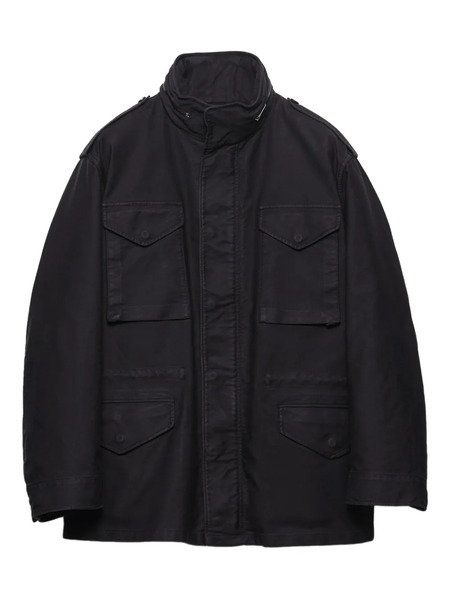  Prada Flap-pocket Cotton Jacket - Black 