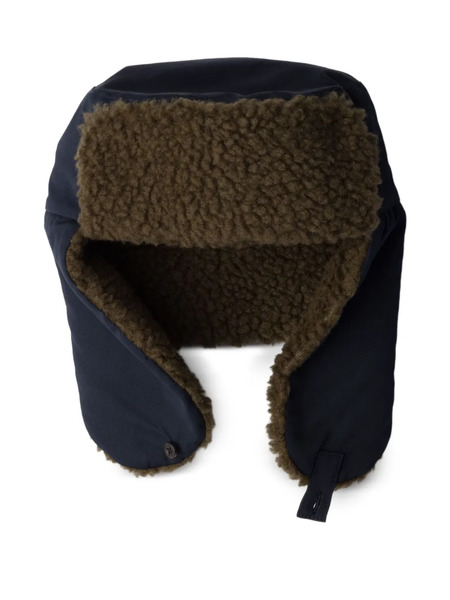  Prada Fleece-lined Poplin Trapper Hat - Blue 