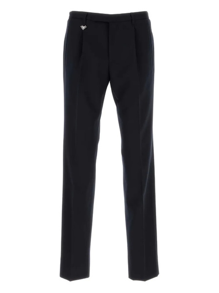  Prada Front-pleat Wool Trousers - Blue 