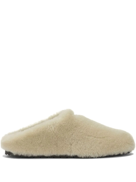  Prada Fur Flat Mules - Neutrals 