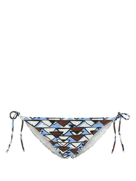  Prada Geometric-print Bikini Bottoms - Brown 