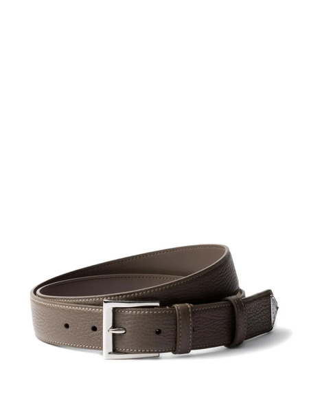  Prada Grained-leather Belt - Brown 