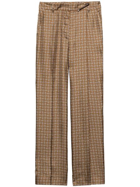  Prada High-waist Twill Pants - Brown 