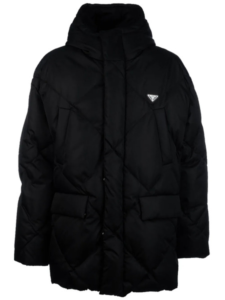  Prada Hooded Coat - Black 