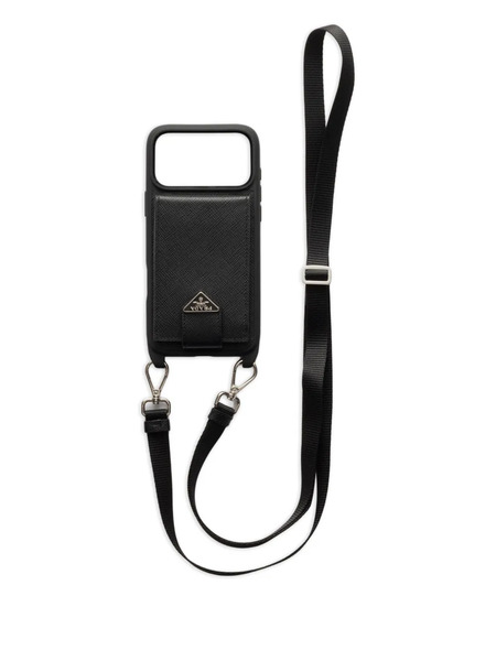  Prada Iphone 17 Pro Max Saffiano-leather Case - Black 
