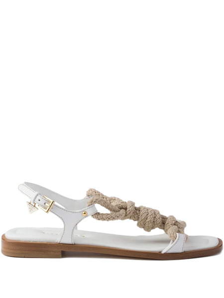  Prada Knot-strap Sandals - Neutrals 