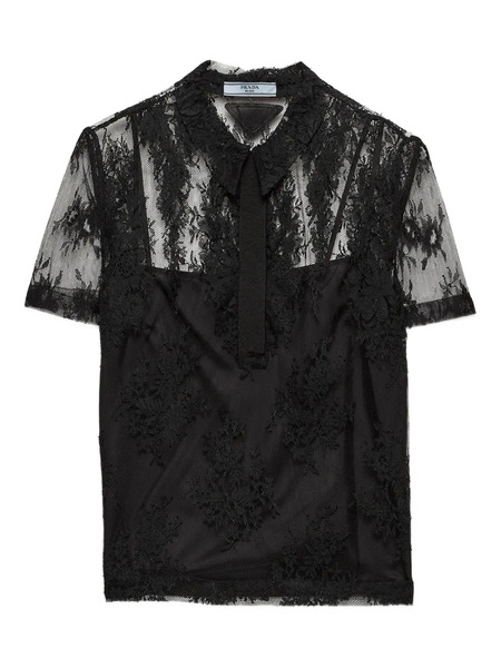  Prada Lace Top - Black 