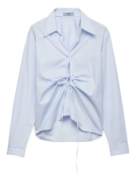  Prada Lace-up Shirt - Blue 