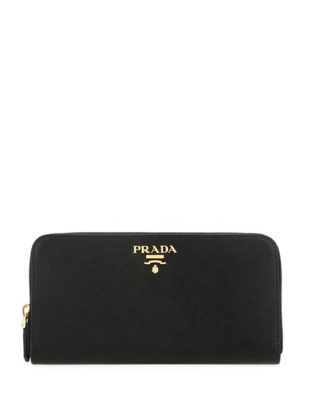  Prada Large Leather Wallet - Black 